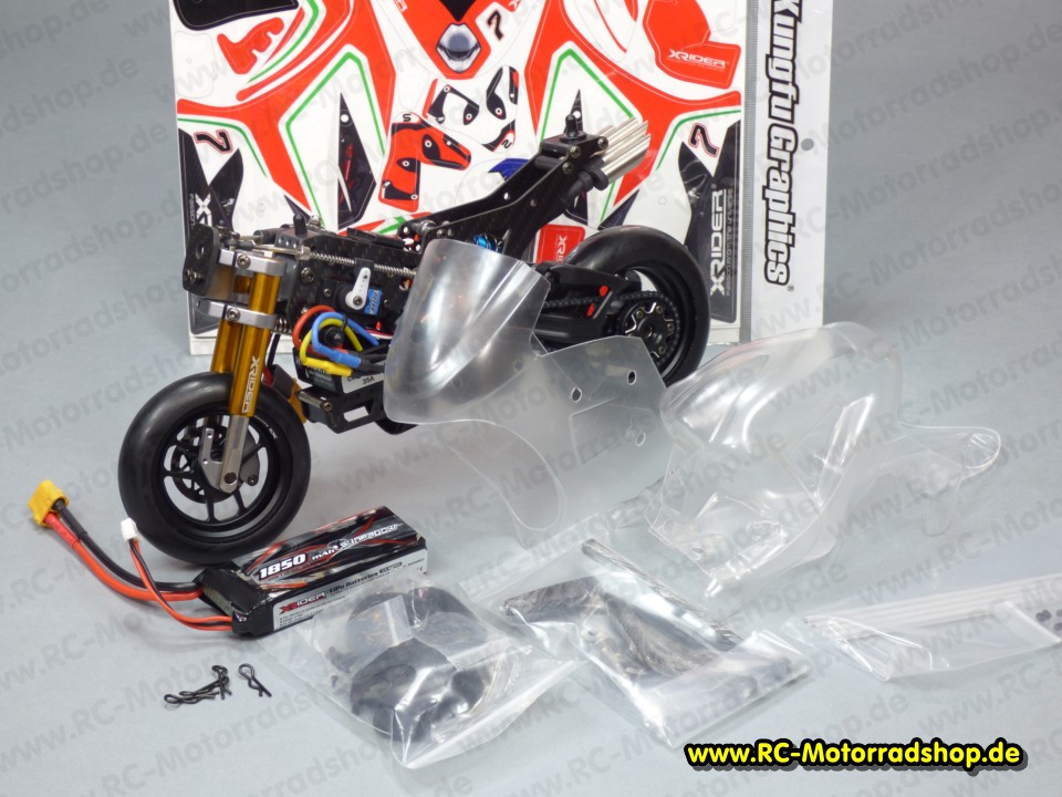 SATURN-SSA: 1:8 Motorradmodell X-RIDER SATURN mit Einarmschwinge (vormontiert / 5160 kV Brushless) SATURN-SSA